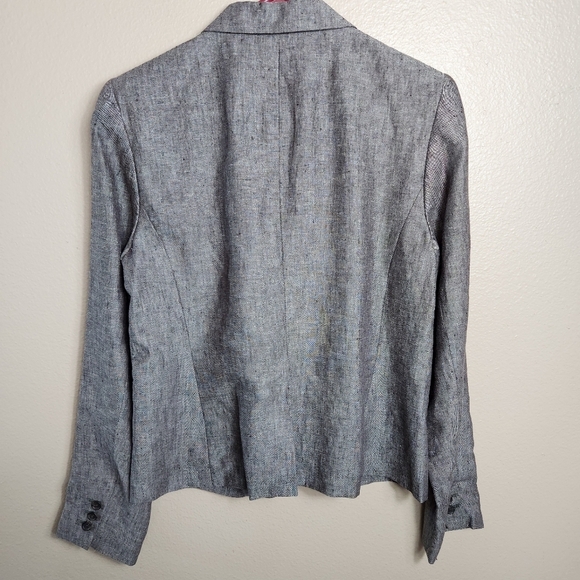 Banana Republic Womens 100% Linen Short 2 Button Collar Blazer-Size 10 - Picture 4 of 8